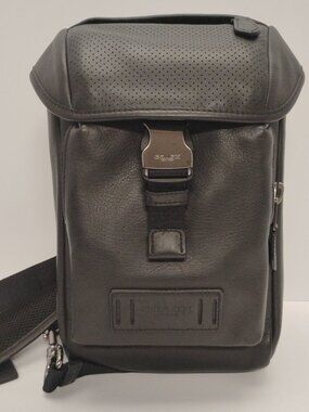 Coach Ranger Black Leather Sling Pack Men's Crossbody